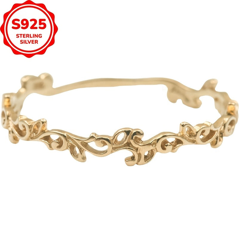 Ayollar uchun kumush uzuk S925 Retro asimmetrik osmon dizayni nafis zargarlik buyumlari