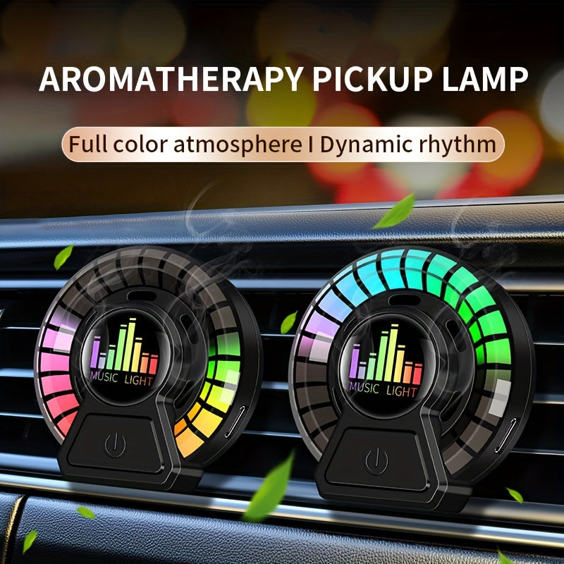 Car Aromatherapy Light with Voice Control and Multi-Mode Ambiance for Car Decoration and Air Freshening