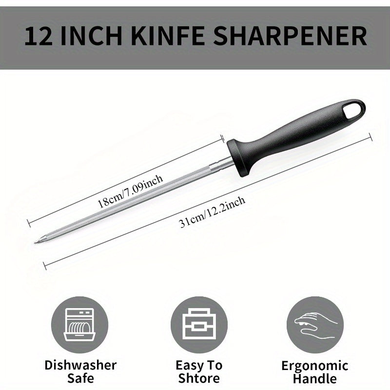 Ergonomik tutqich va osib qo'yish uchun teshiklari bilan karbon po'lat pichoqni silliqlash