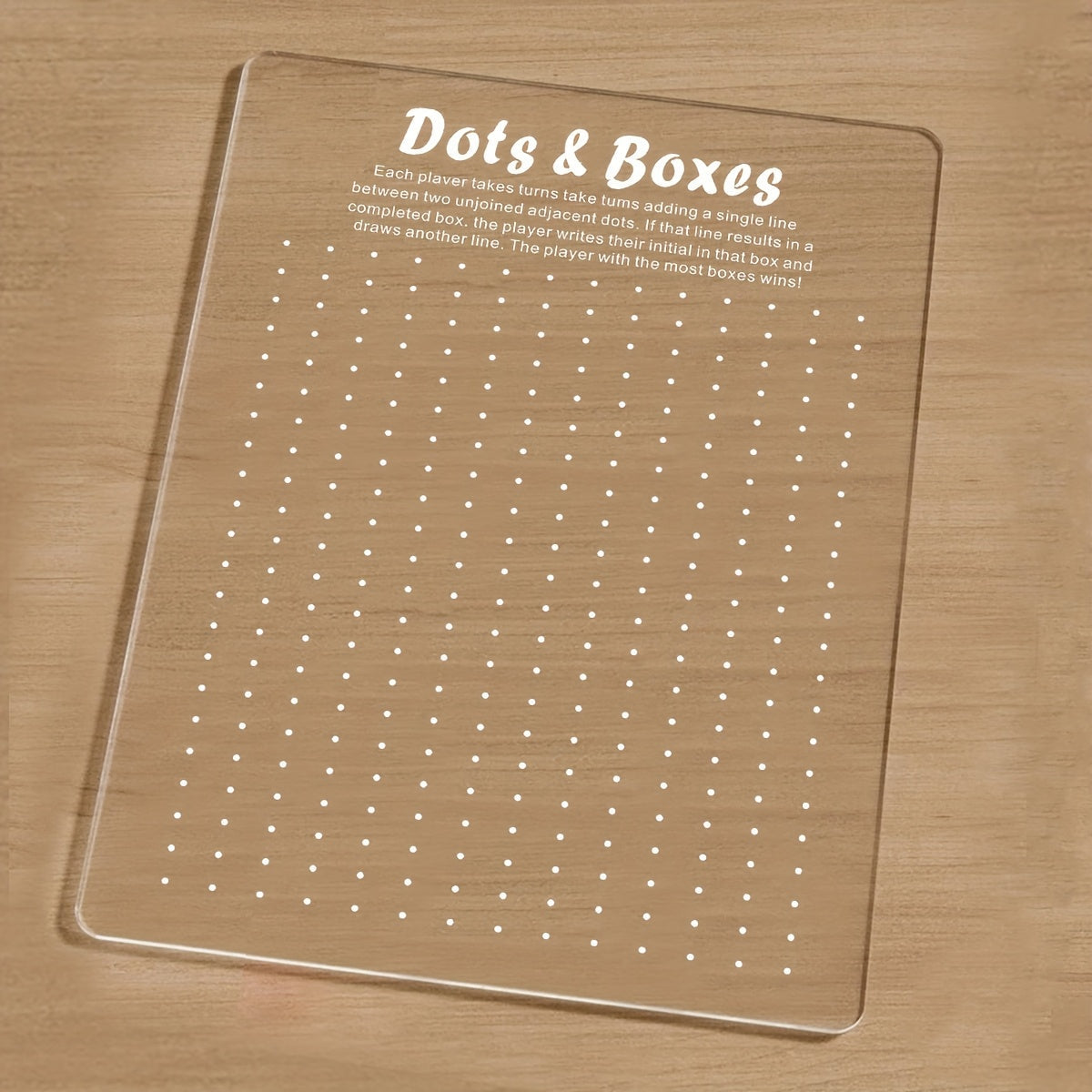 Классная акриловая игровая доска - идеально подходит для развлечений в дороге - включает в себя "Угадай, что это", "Виселица", "Точки и квадраты", "Алфавит", "Соедини четыре" - многоразовая и портативная - идеально для семейного веселья