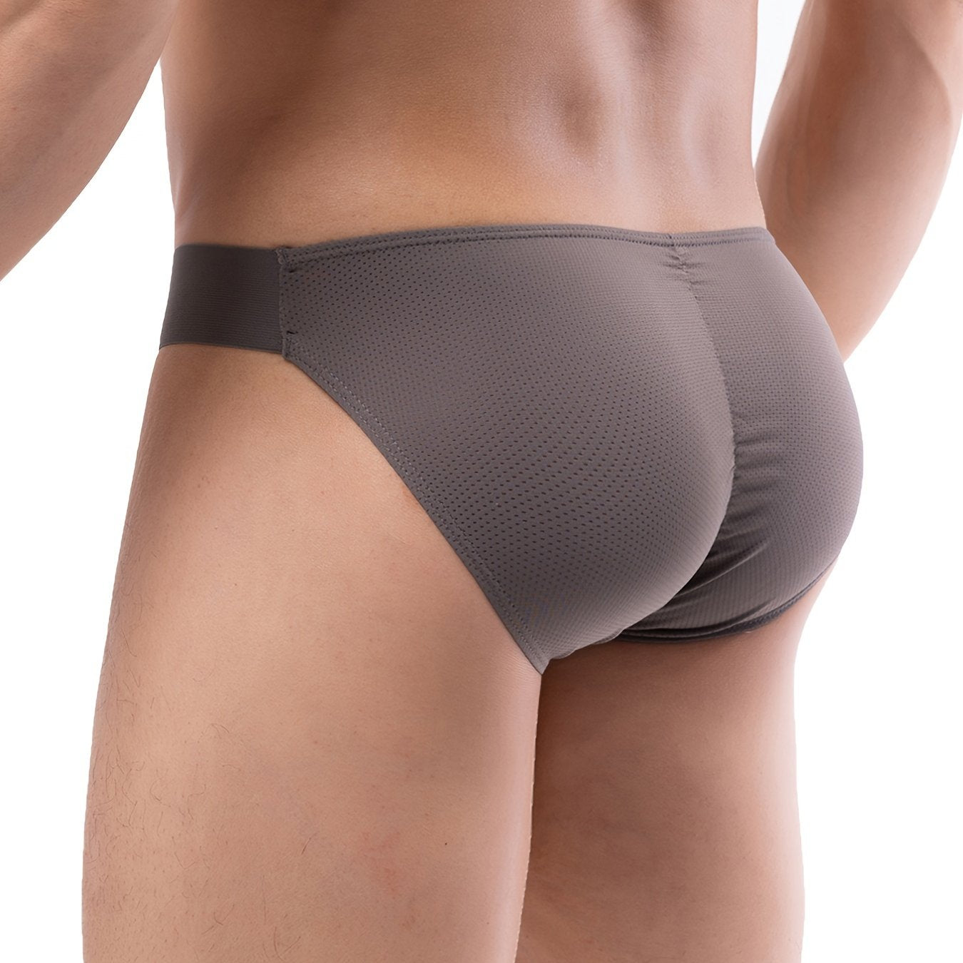 Yoz uchun erkaklar uchun nafas oladigan to'rli ichki kiyim, past belli, bir rangda, o'rtacha cho'ziluvchan, piyoda yurish va ochiq havoda faoliyatlar uchun mos. Naylon to'qilgan matodan tayyorlangan.