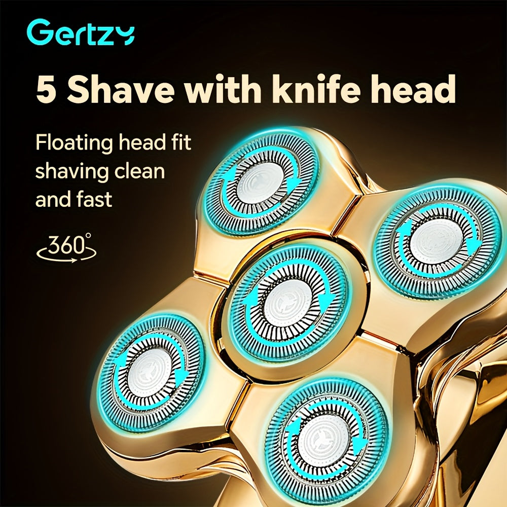 Set de peluquería profesional 5 en 1 con pantalla digital, recortadoras de barba, cortapelos y afeitadora