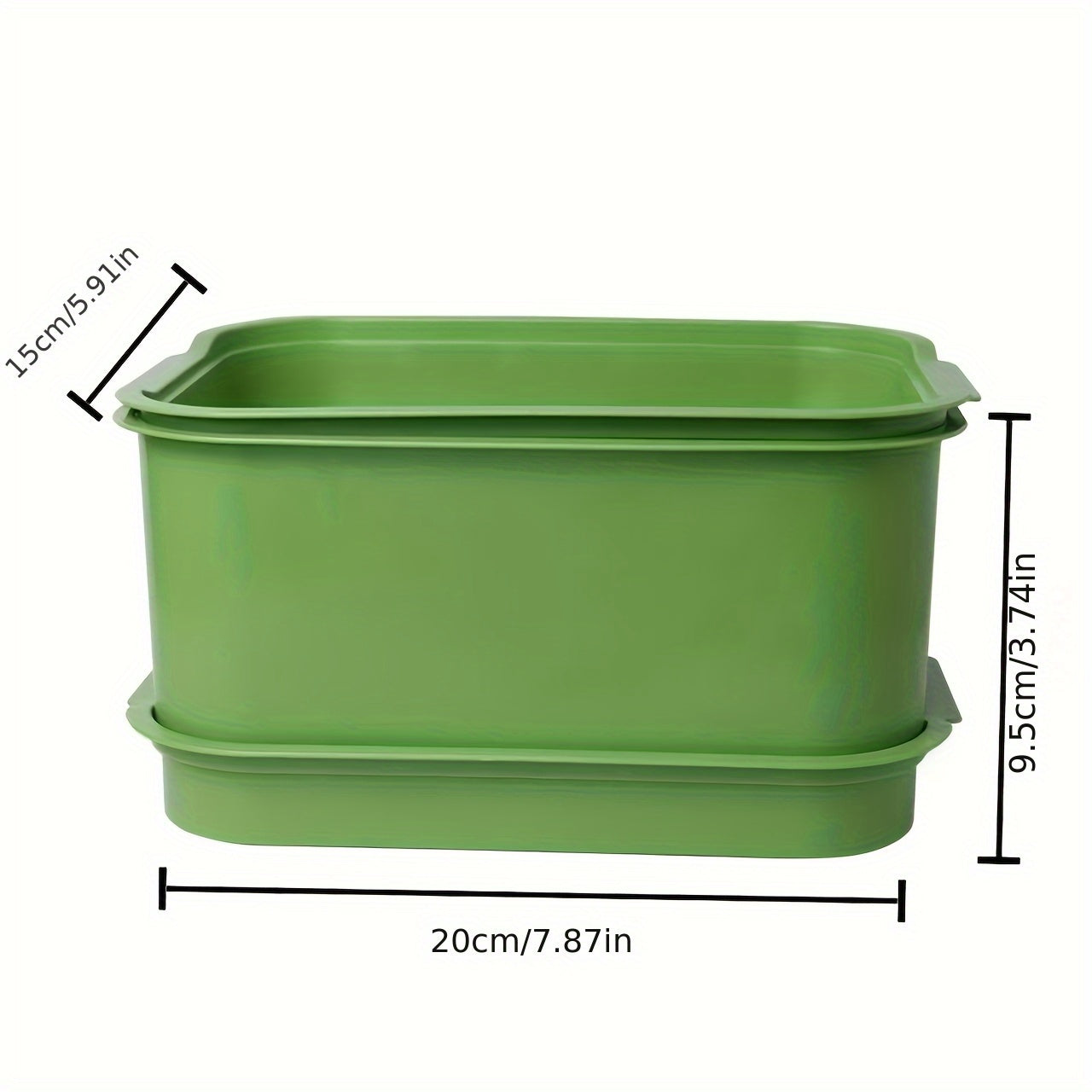 Plastic Seedling Tray for Microgreens and Vegetables 19.99x9.5x15.01cm with Drainage