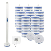 Polyurethane Toilet Brush Set with 64 Replacement Pads for Bathroom Cleaning