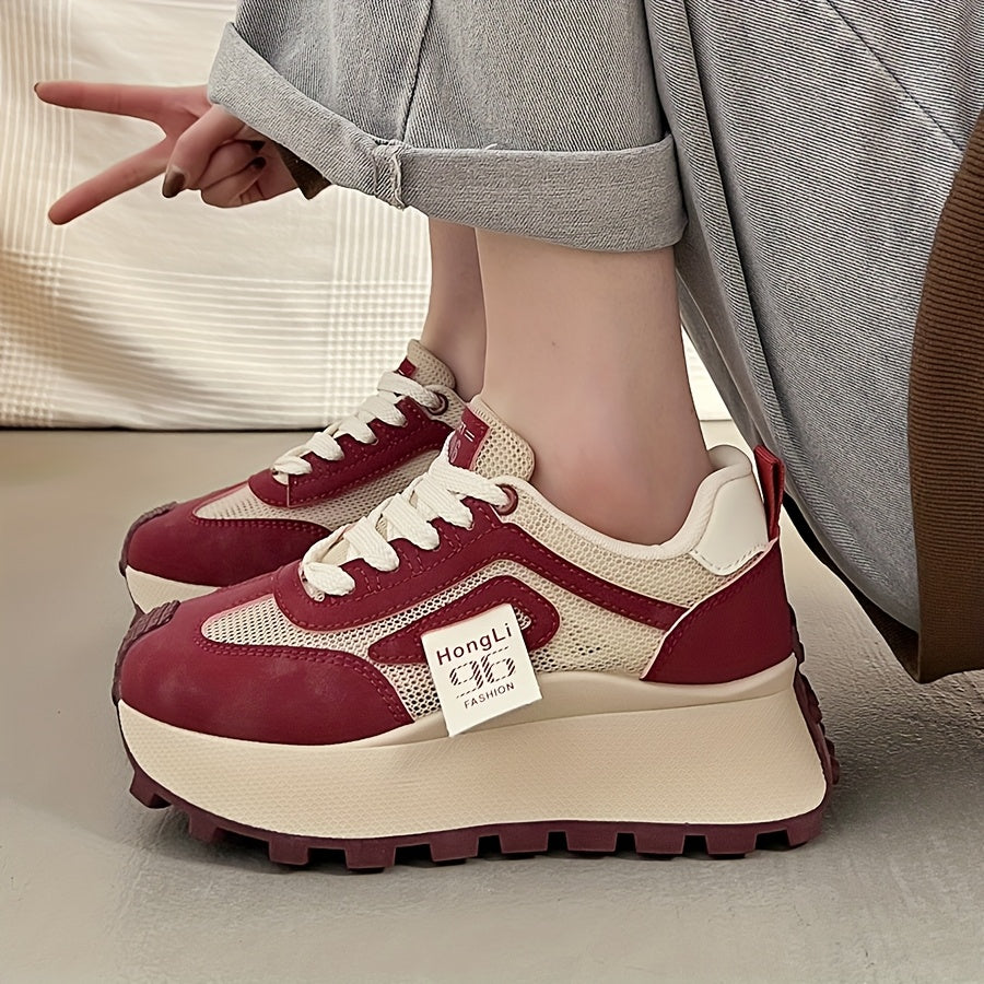Women's Casual Mesh Shoes Thick Soles All-Season Comfort