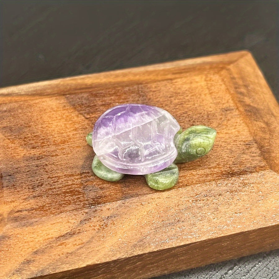 Натуральная кристальная фигурка черепахи для домашнего декора, украшение для аквариума