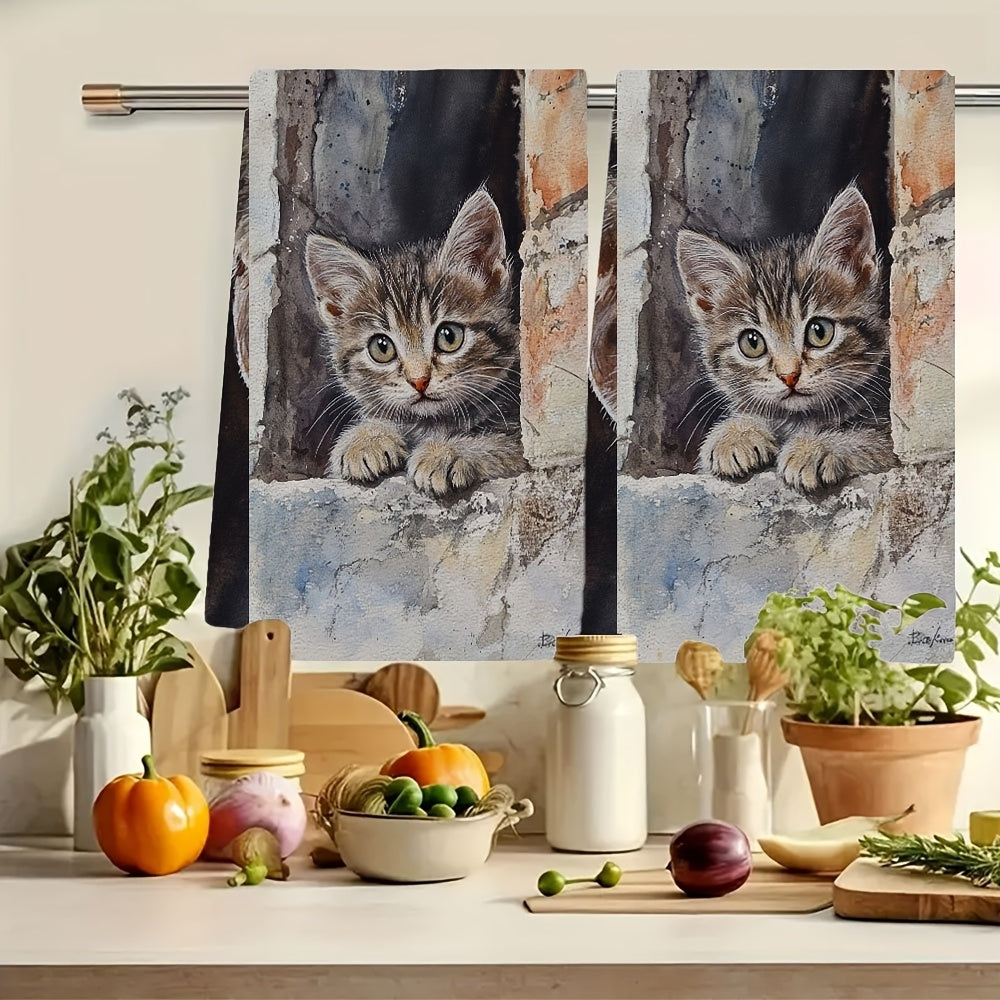2 ta paket oshxona sochiqlari Ultra yumshoq, namlikka chidamli idish qo‘lqoplari 40x60 sm