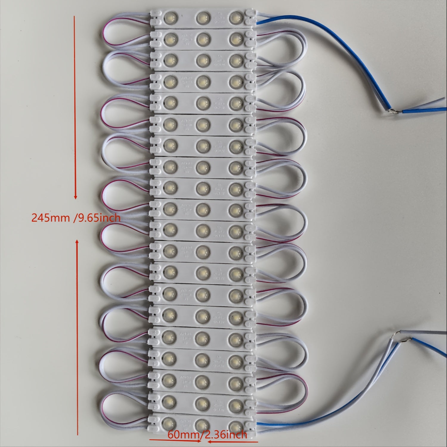 Kit de 20 piezas de módulos LED 2835 con cinta IT para señalización con letras en canal