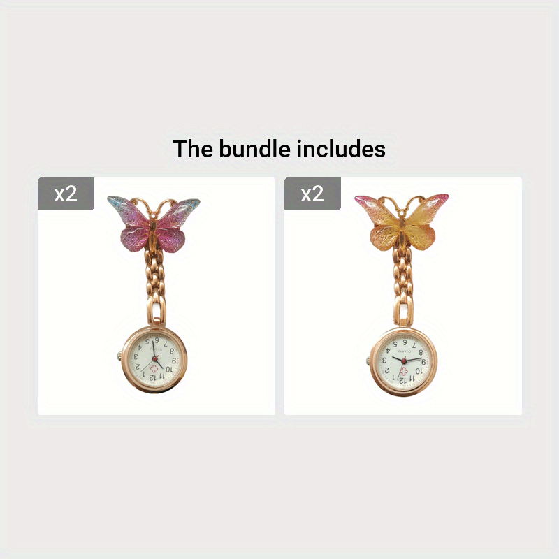 Nursing va talaba uchun chiroyli, quyon shaklidagi kvarts cho'ntak soati, klip va aniq ko'rsatkich bilan