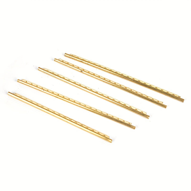 Juego de cuerdas de trastes de latón para guitarras acústicas y bass, 19 piezas, 2.2mm, dorado