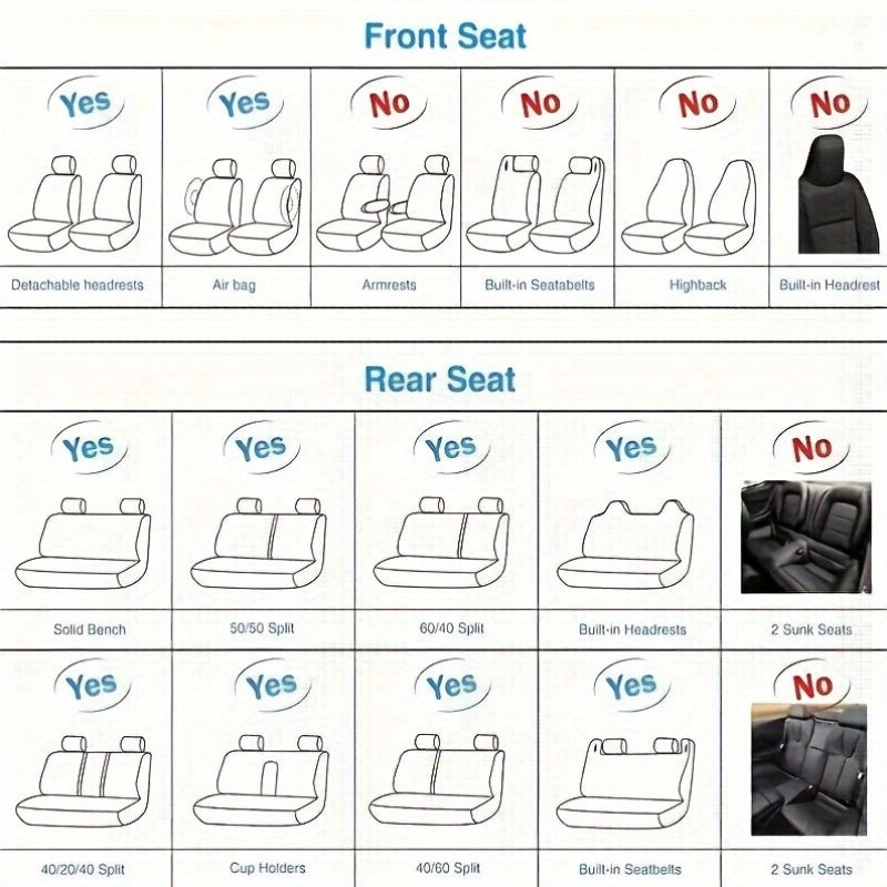 All-Season Car Mats and Seat Covers for Five-Seater Vehicles