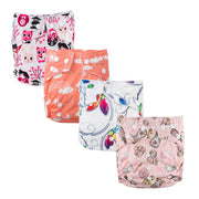 Baby Girls Waterproof Cloth Diaper Reusable Adjustable for 2.7-15kg