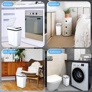 Cubo de basura con sensor inteligente, apertura de tapa con un botón y tapa sellada para control de olores