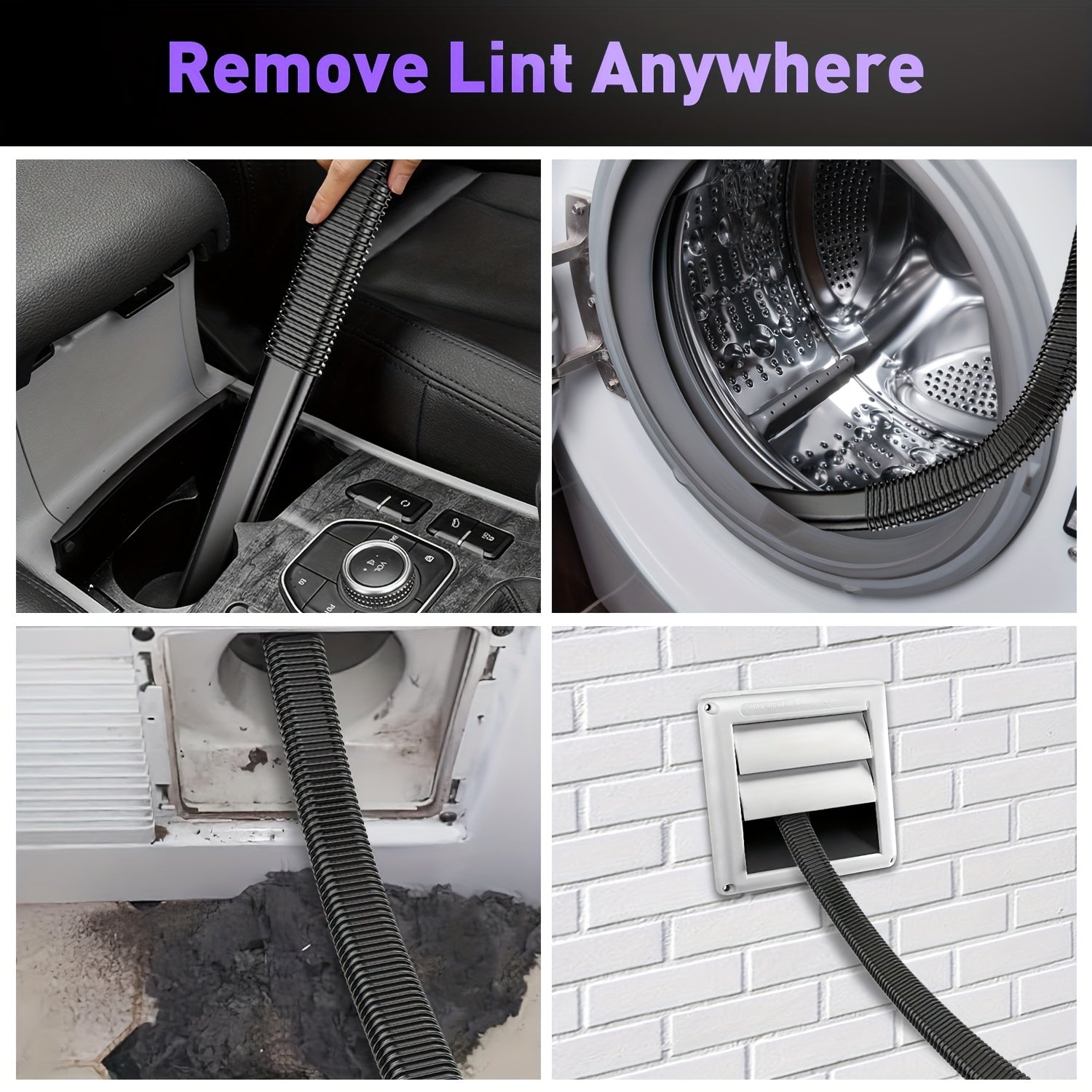 Purple Stick Vacuum Cleaner with LED Display Lithium Battery Wireless Connectivity Dusting Brush and Accessory Kit