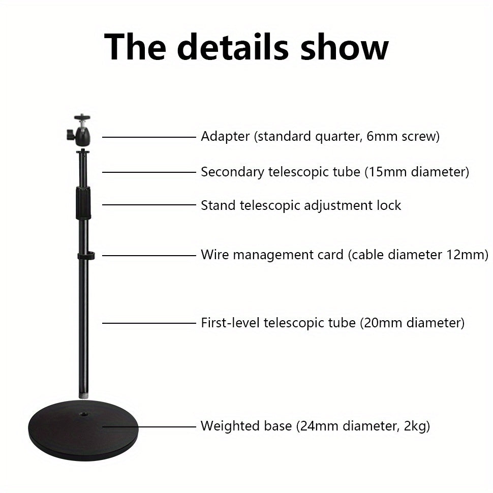 Soporte para proyector de acero resistente, ajustable en altura de 71cm a 150cm, cabeza de bola giratoria de 360°, soporte de suelo para hogar y oficina