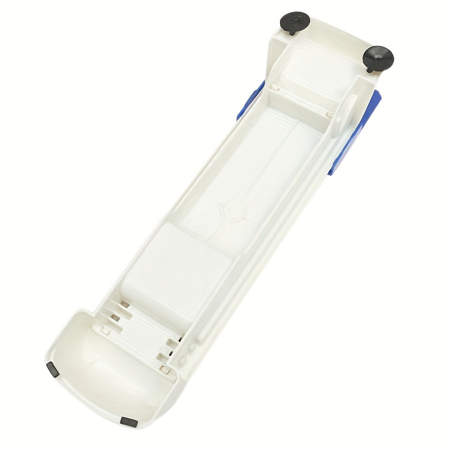 Stainless Steel Sushi Roller Machine for Food Preparation Blue Handle Kitchen Tool