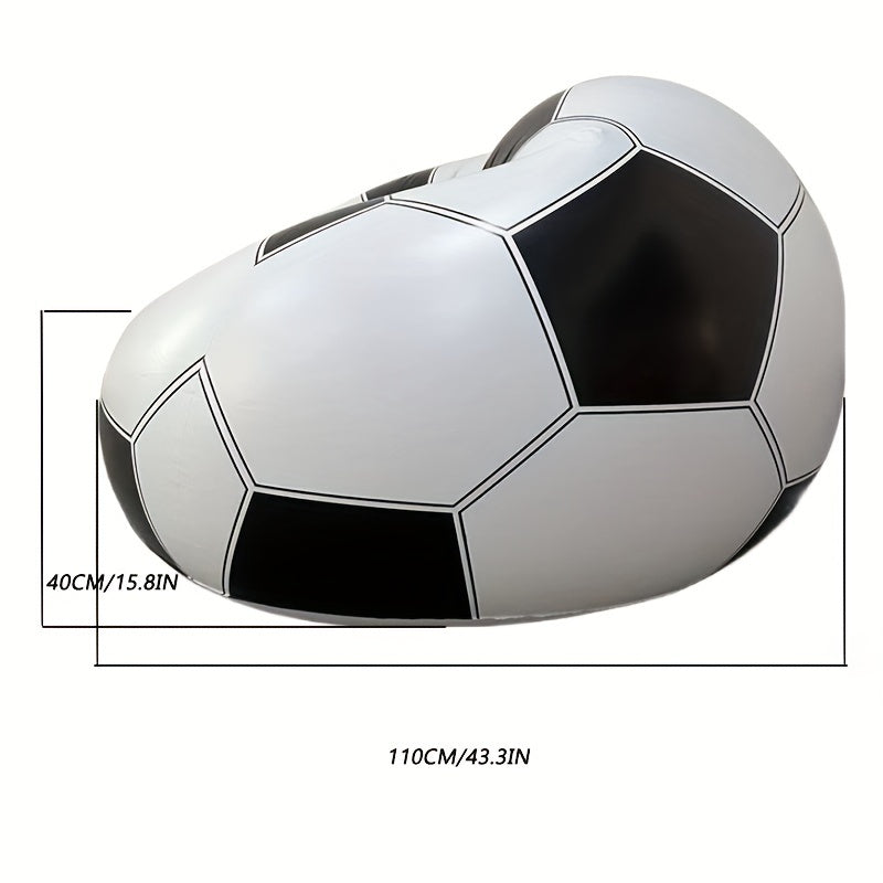 Sofá inflable impermeable para uso exterior, reclinable portátil en forma de balón de fútbol