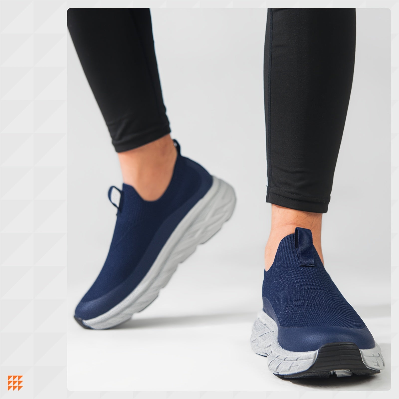 Men's Breathable Slip-On Sock Shoes Casual Sneakers for Outdoor Walking Jogging Camping