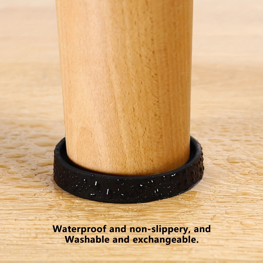 Pack de 4 protectores antideslizantes negros de 5,08 cm para patas de muebles, protectores antideslizantes para muebles