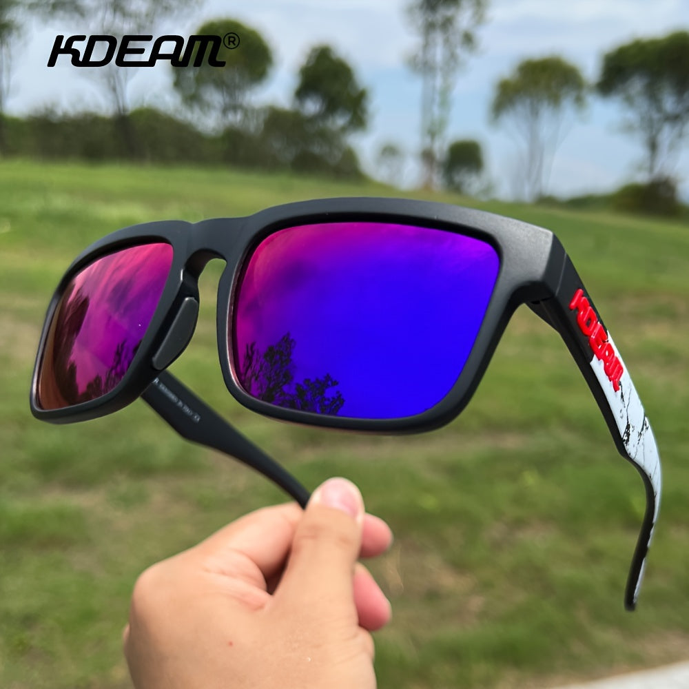 Square Polarized Colorful Sunglasses for Men Fashion Hip Hop Photo Props Stylish Accessories