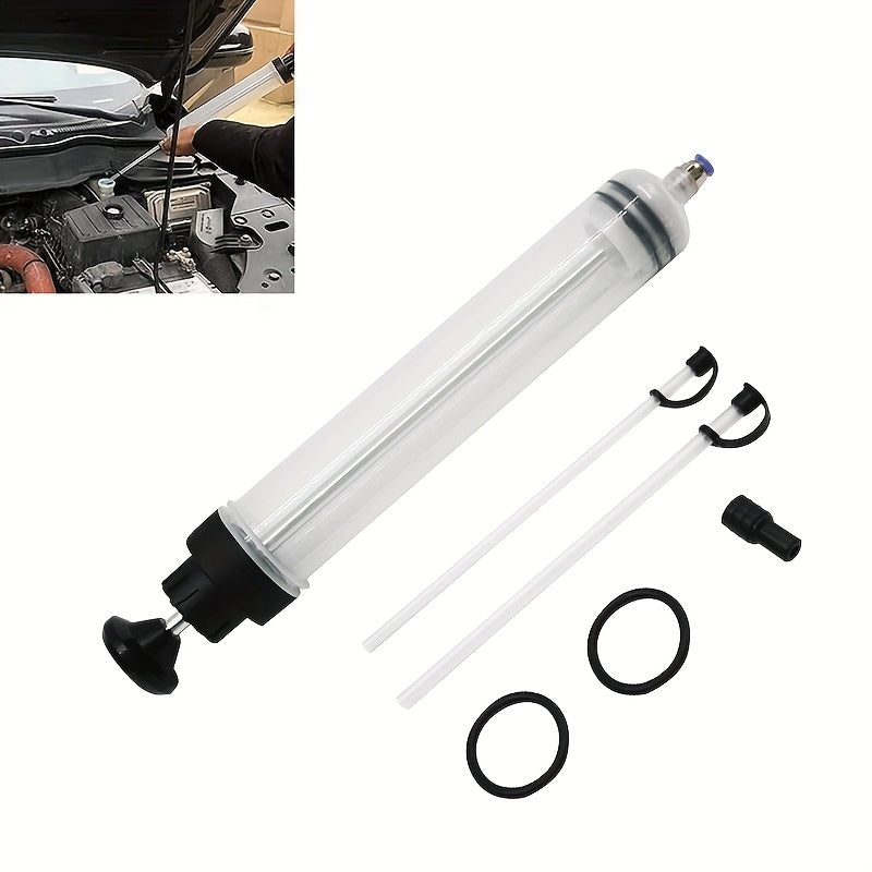 Manual Oil Extractor Pump 500cc Transparent Automotive Syringe for Easy Oil Change
