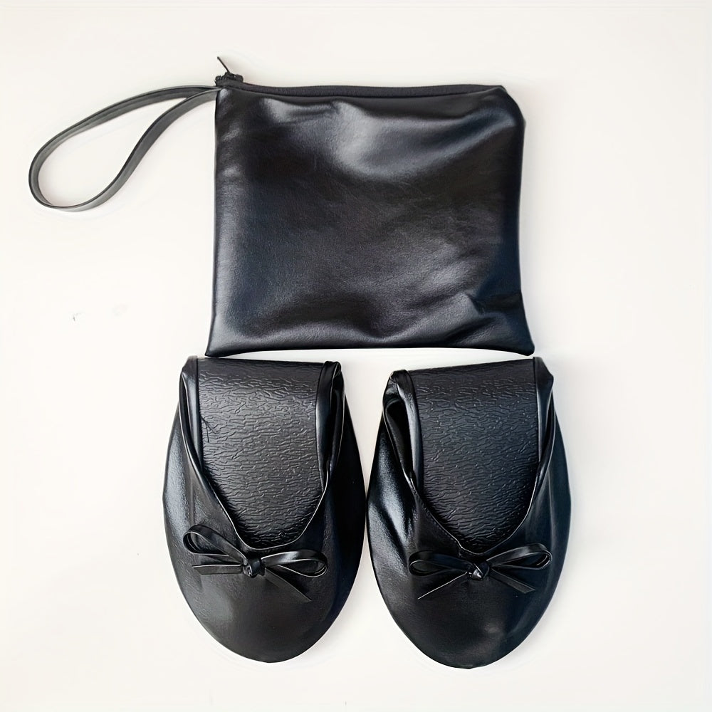 Women's Foldable Ballet Flats Wedding Party Roll-Up Slippers Comfortable Shoes