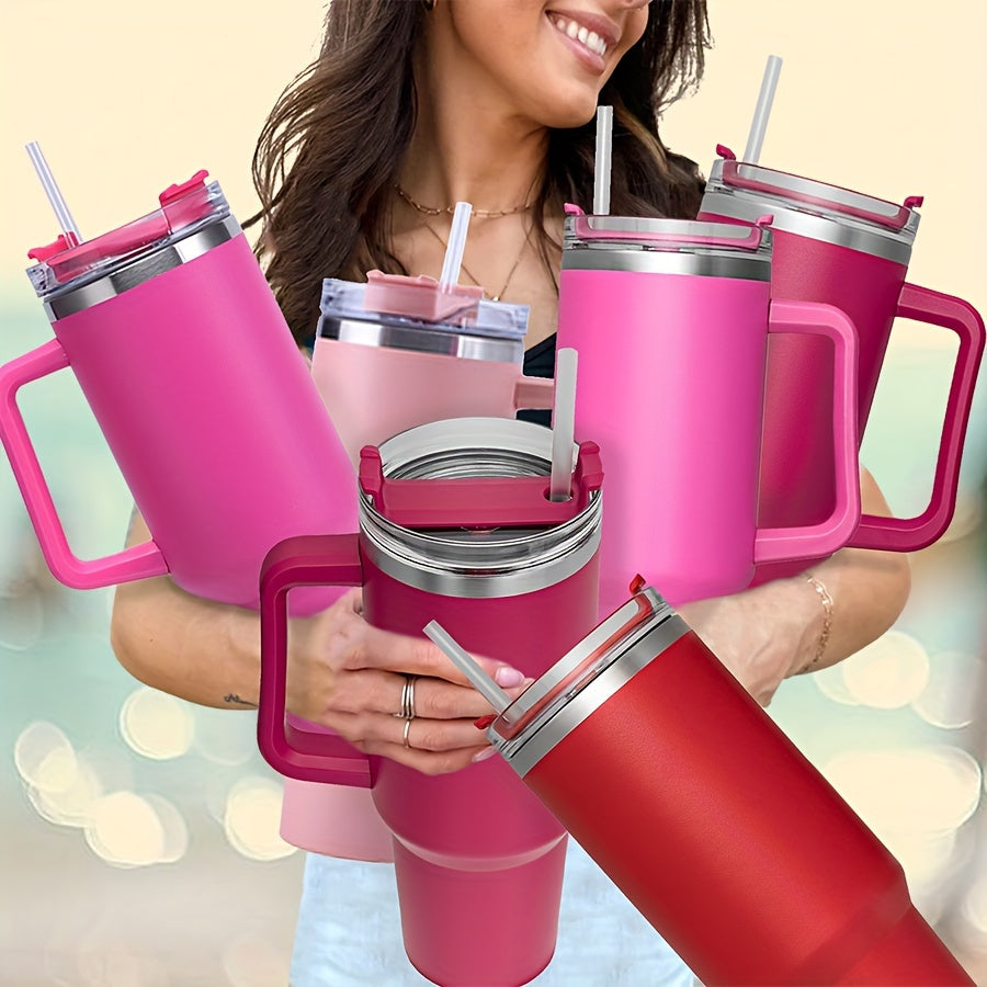 40oz zanglamaydigan po'latdan yasalgan tumbler, tutqich va qopqoq bilan, BPA-free, sayohat uchun, uy va ofis uchun