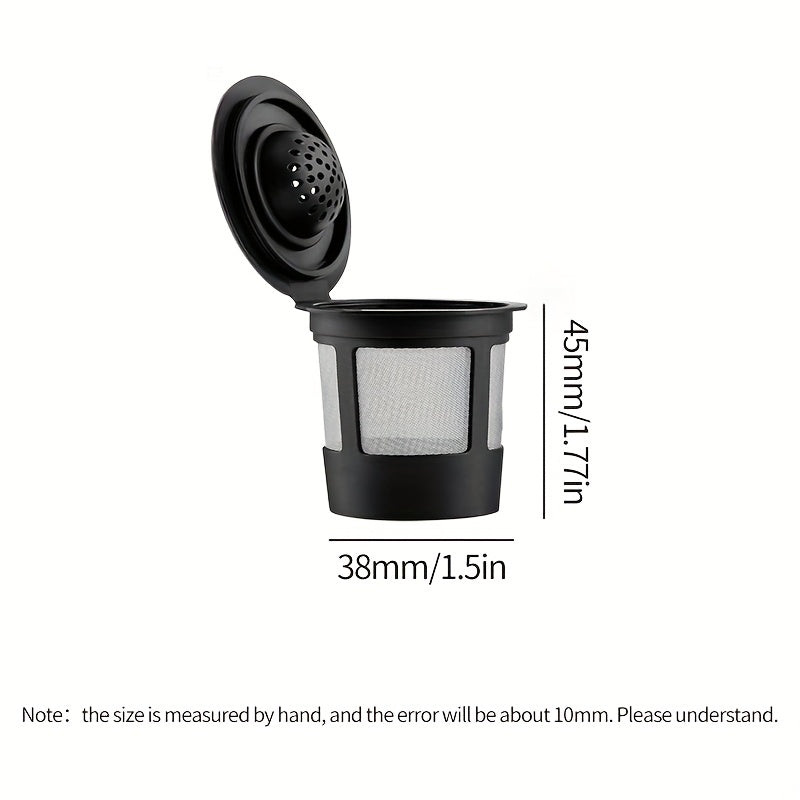 Uy va ofis uchun filtrlashli plastik stakanlar bilan 6 dona qayta ishlatiladigan qahva podlari