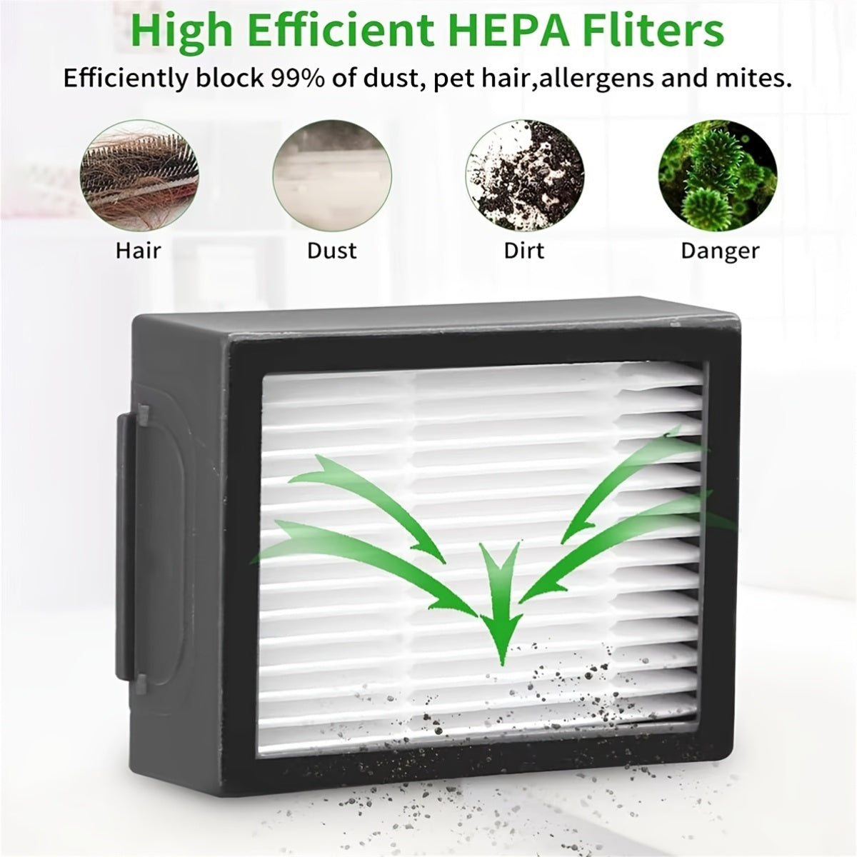 Replacement Vacuum Parts Set for I3 I4 I6 I7 E5 HEPA Filters Rubber Brushes