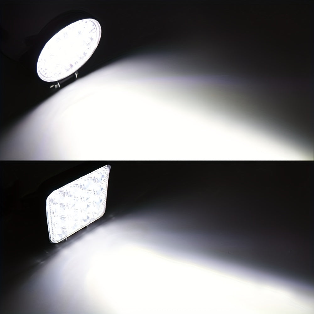 Pack de 2 barras de luz de trabajo redondas de 14 LED para camiones todoterreno, UTVs y barcos