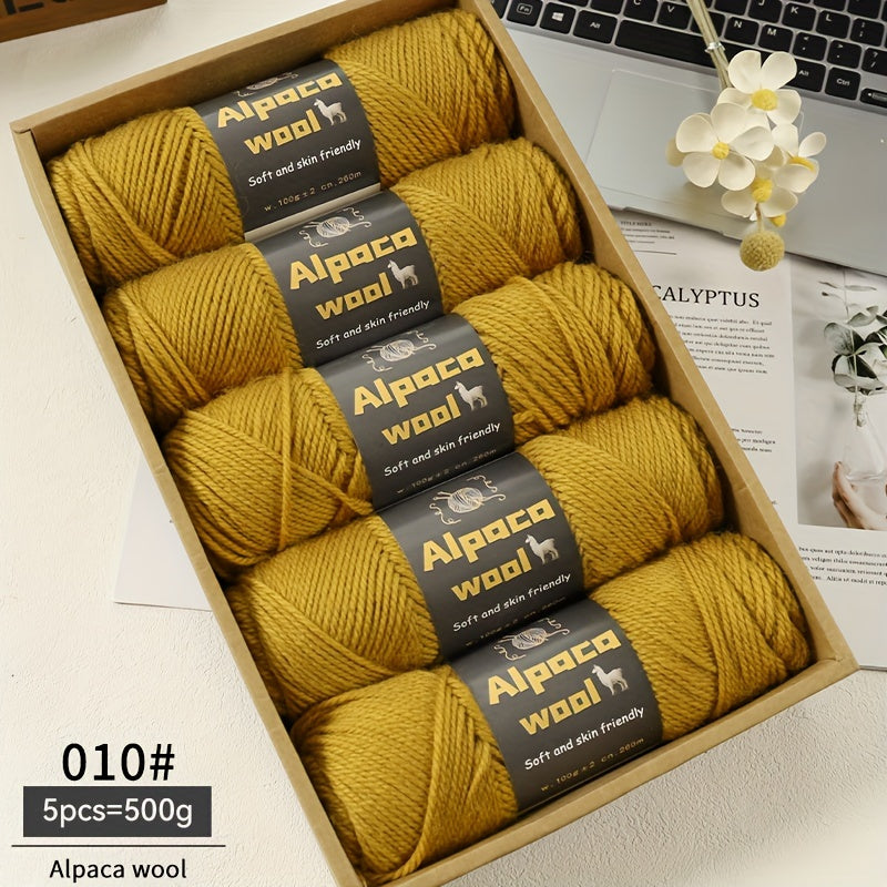 Multicolored Alpaca Wool Yarn 500G Thick Knitting Needles for Autumn Winter Projects