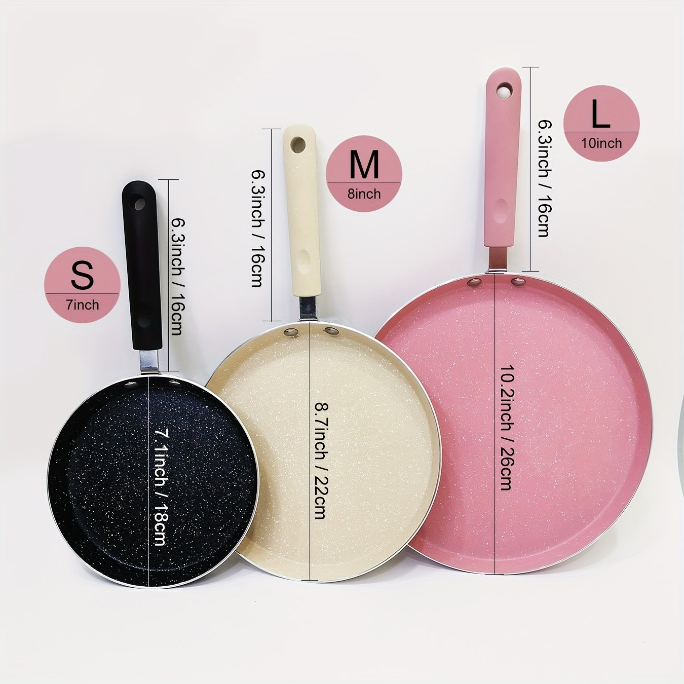 Tuxum va pancake uchun tekis pastki bilan yopishqoq emas oshxona qozoni