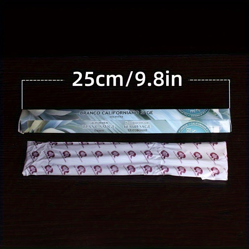 20 палочек ароматерапевтического ладана из белого шалфея для расслабления, позитива и улучшения сна - идеально подходит для дома, офиса, йоги и медитации.