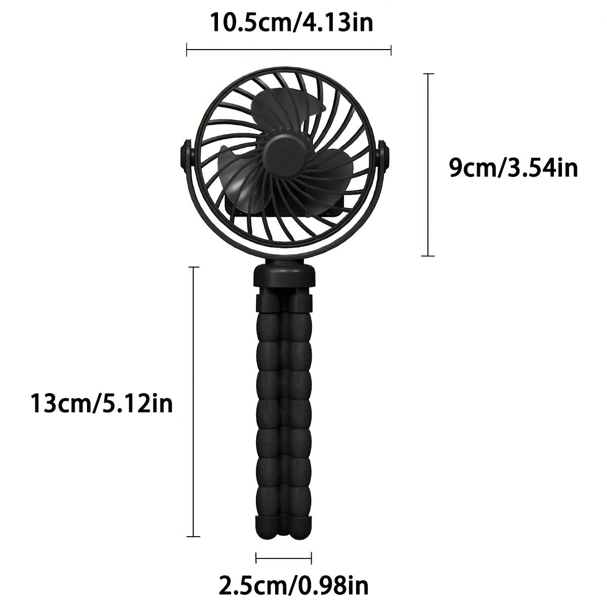 Portable USB Rechargeable Octopus Handheld Fan for Strollers Bikes Indoor Outdoor Use