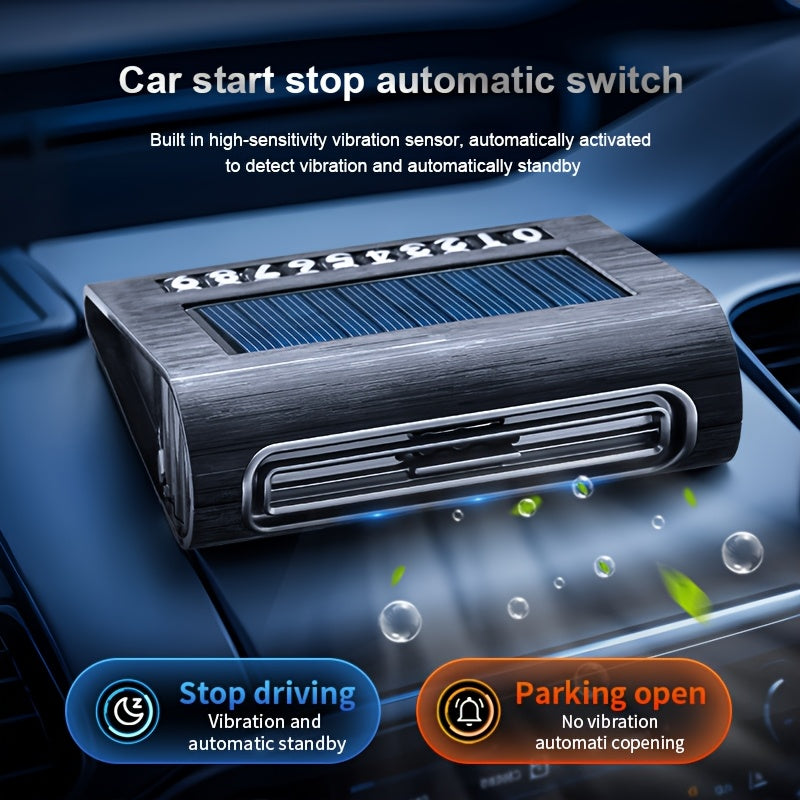 Car Air Purifier Solar Powered Rechargeable 360° Ventilation Auto-Start