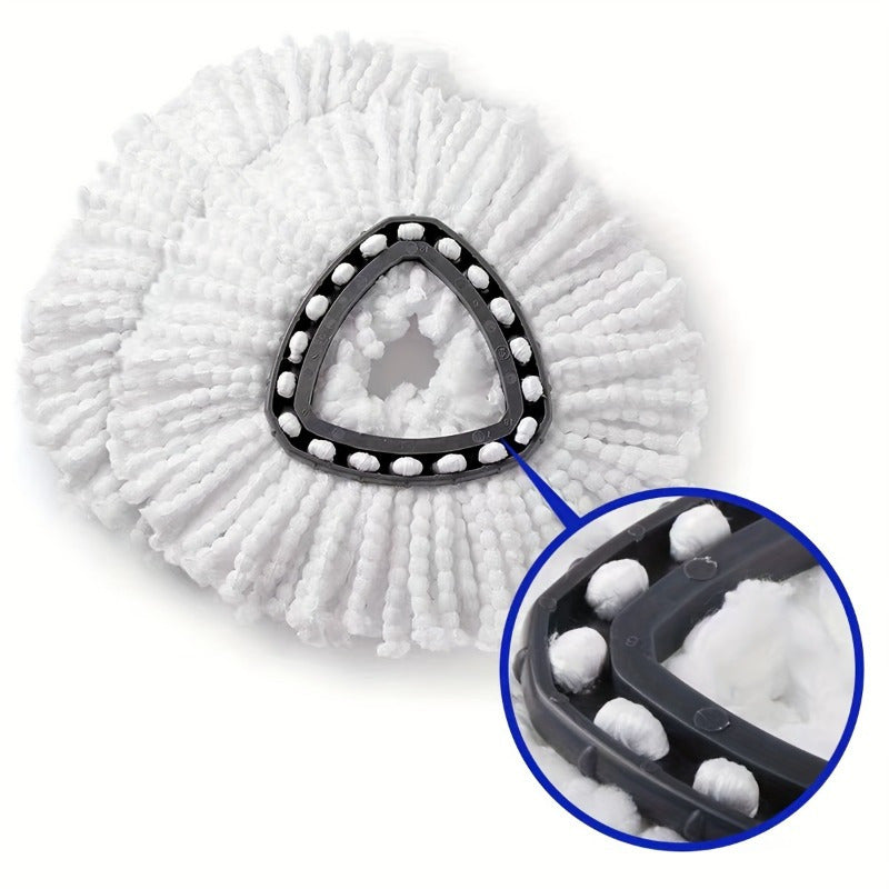Cabezal de mopa de microfibra con pivote en forma de triángulo para limpieza de cocina y hogar, absorbente y lavable