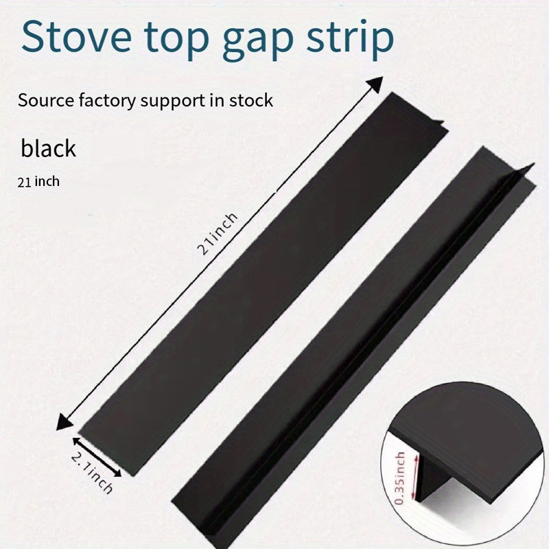 Silicone Stove Counter Gap Covers 2 Pieces Heat-Resistant Anti-Slip Kitchen Accessories