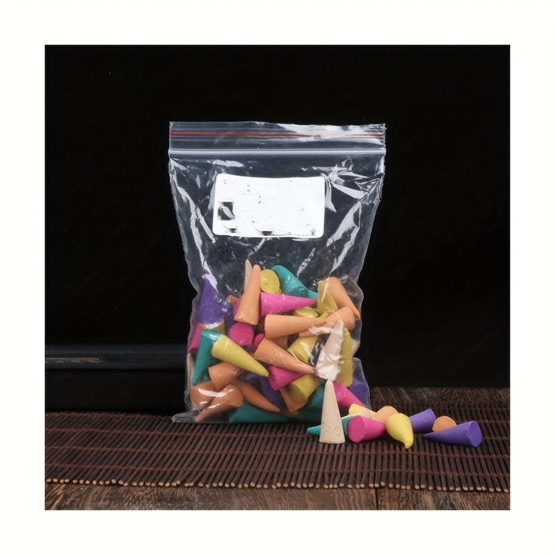 60pcs Aromatherapy Incense Cones Sandalwood Rose Lemon for Meditation Home Gift