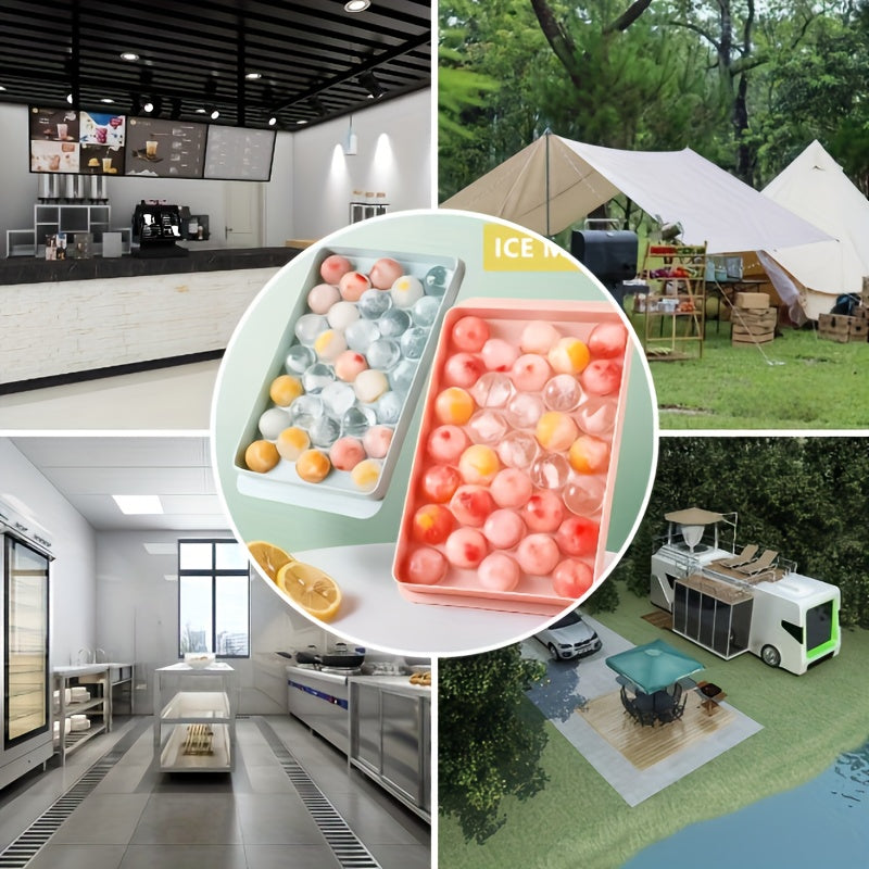 Home Kitchen Ice Cube Tray With Lid Reusable Ice Mold For Refrigerator