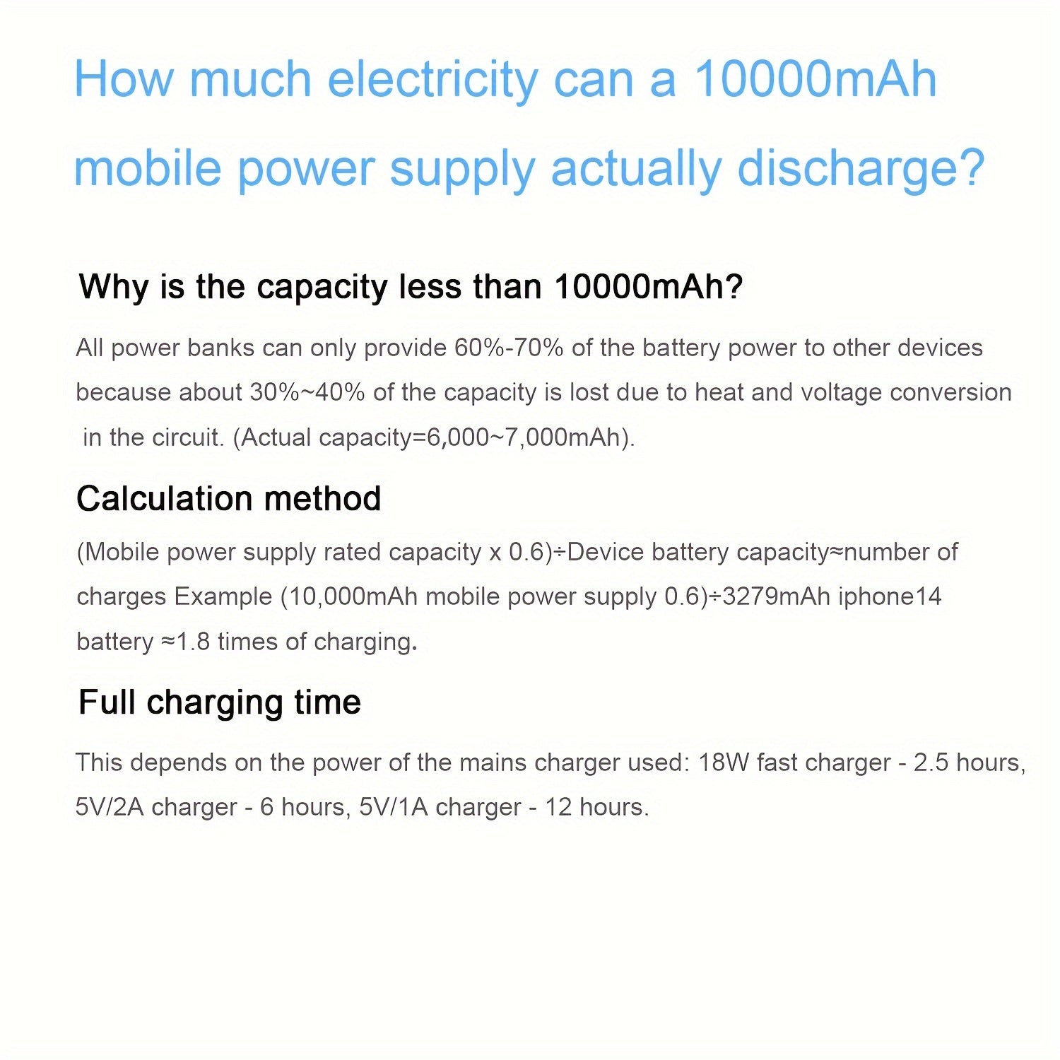 Portable 10000mAh Power Bank for iPhone, Samsung, Android Devices