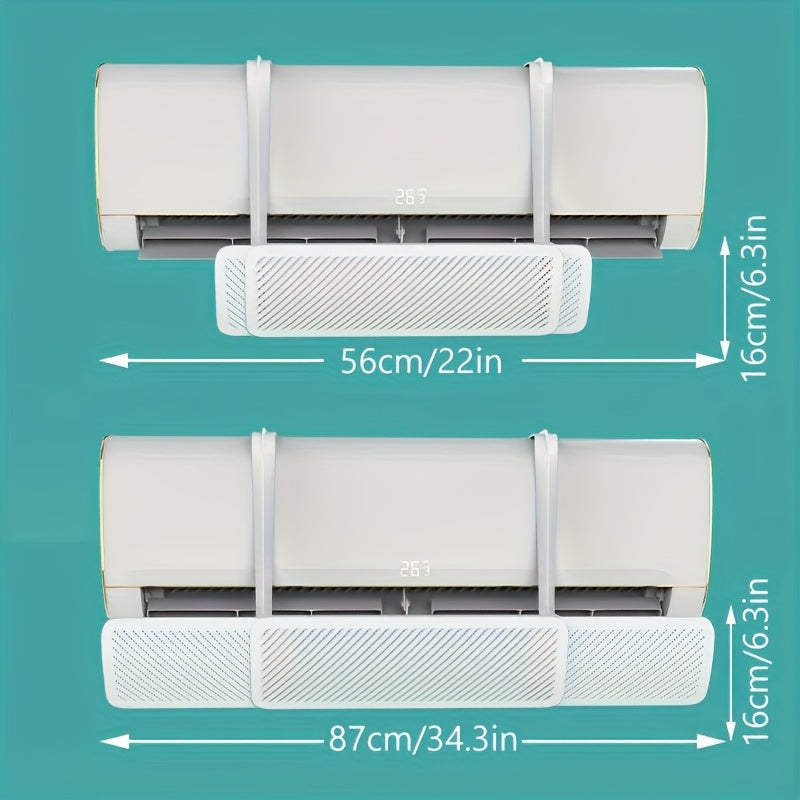 Wall-Mounted Adjustable Air Conditioner Shield for Home Cooling and Wind Protection