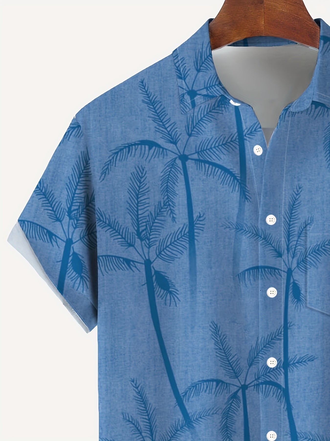 Men's Plus Size Hawaiian Shirt with Coconut Trees Graphic Print Beach Vacation Casual Shirt