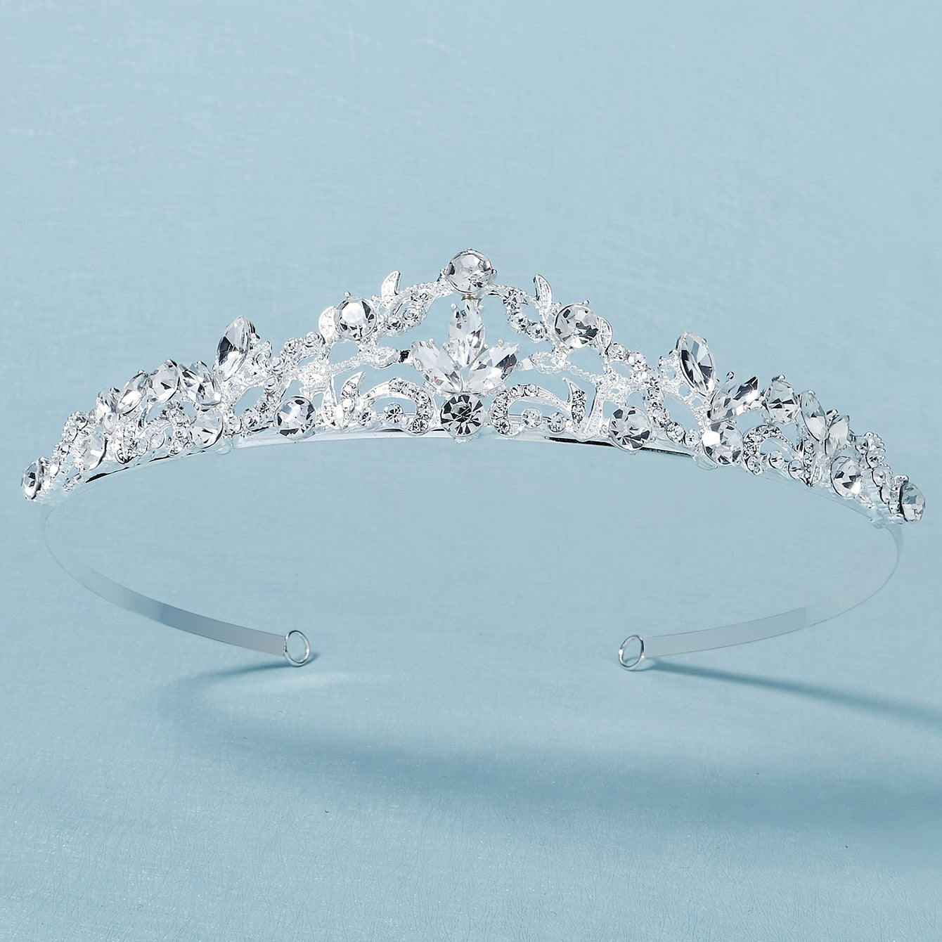 Qizlar uchun princess tiara soch aksessuari, rhinestone taxtasi taqilishi uchun taqilgan bosh band, tug'ilgan kun bayrami bezaklari