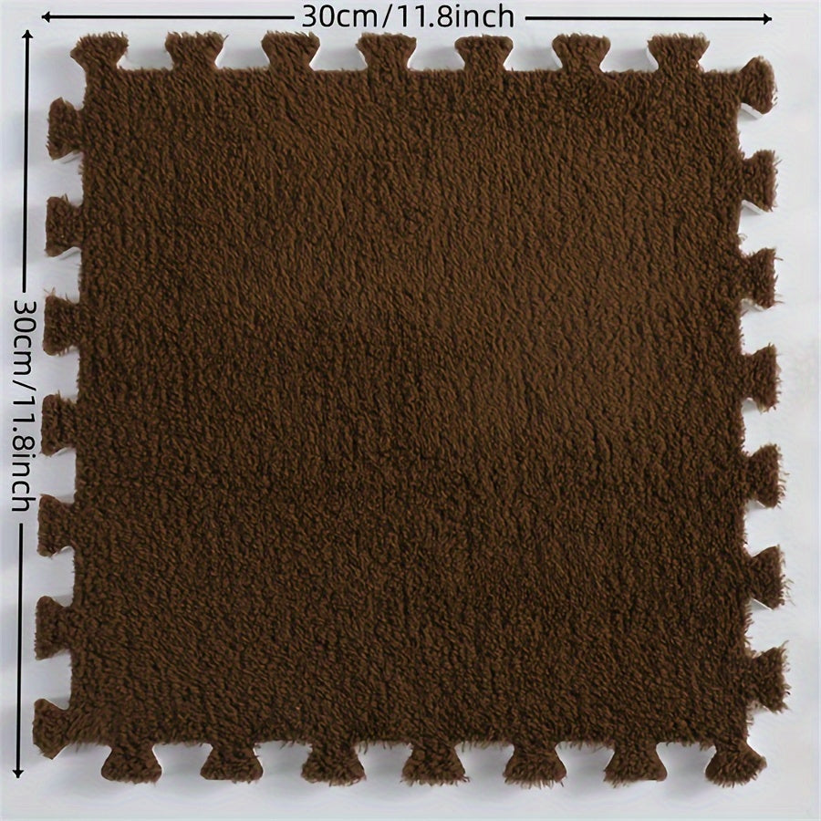 12 Piece Interlocking Carpet Tile Set for Bedroom Living Room 29.97x29.97cm