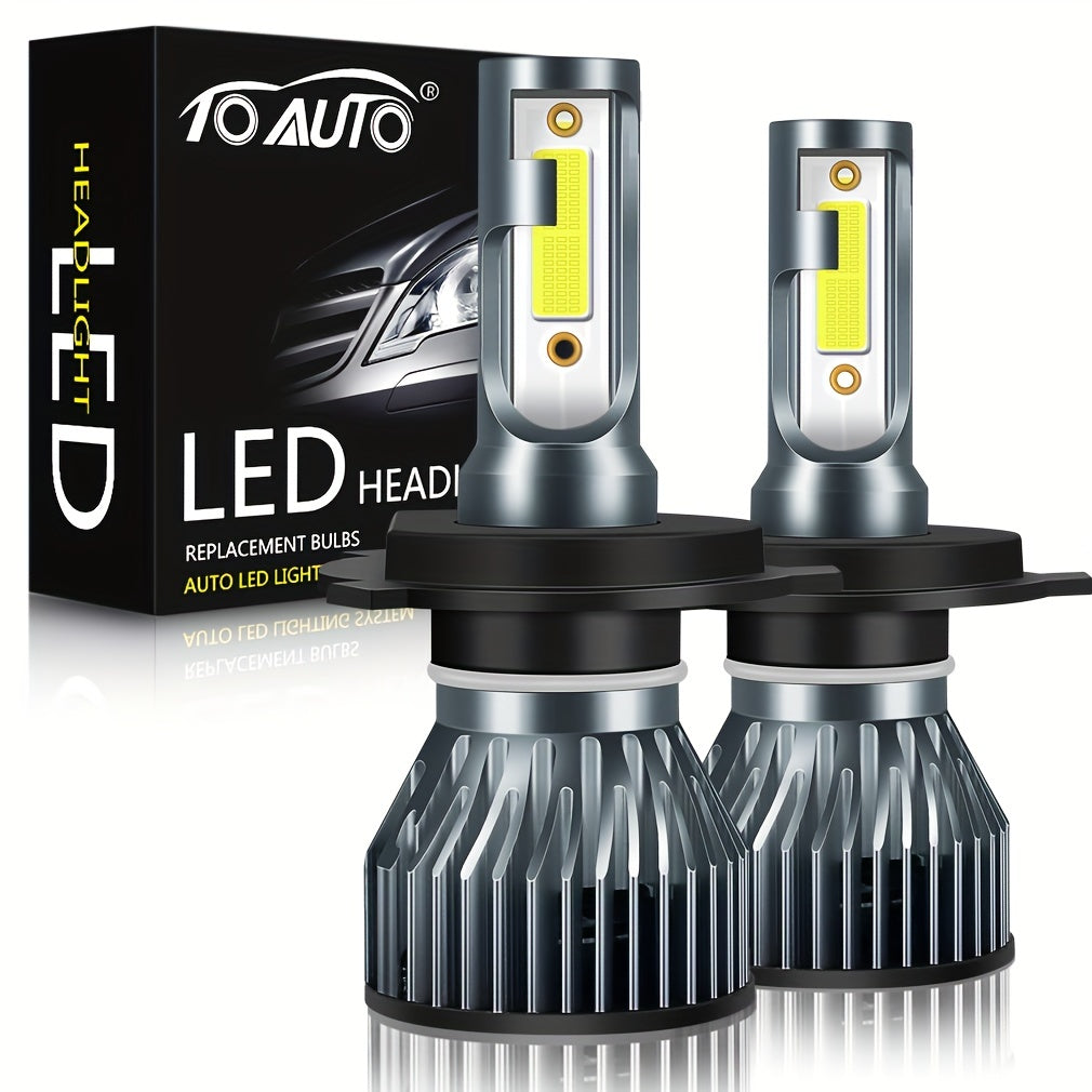 2pcs H4 LED Headlight Bulbs 6000K 40W for Car Headlights Fog Lights