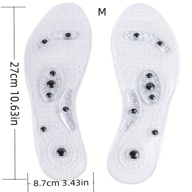 Yozda foydalanish uchun akupressura magnitlari bilan poyabzal ichki qism, qulaylik uchun moslashtiriladigan o'lcham.