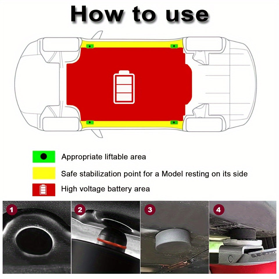 Universal Car Jack Lift Storage Box for Tesla Models 3 4-Fold Compact