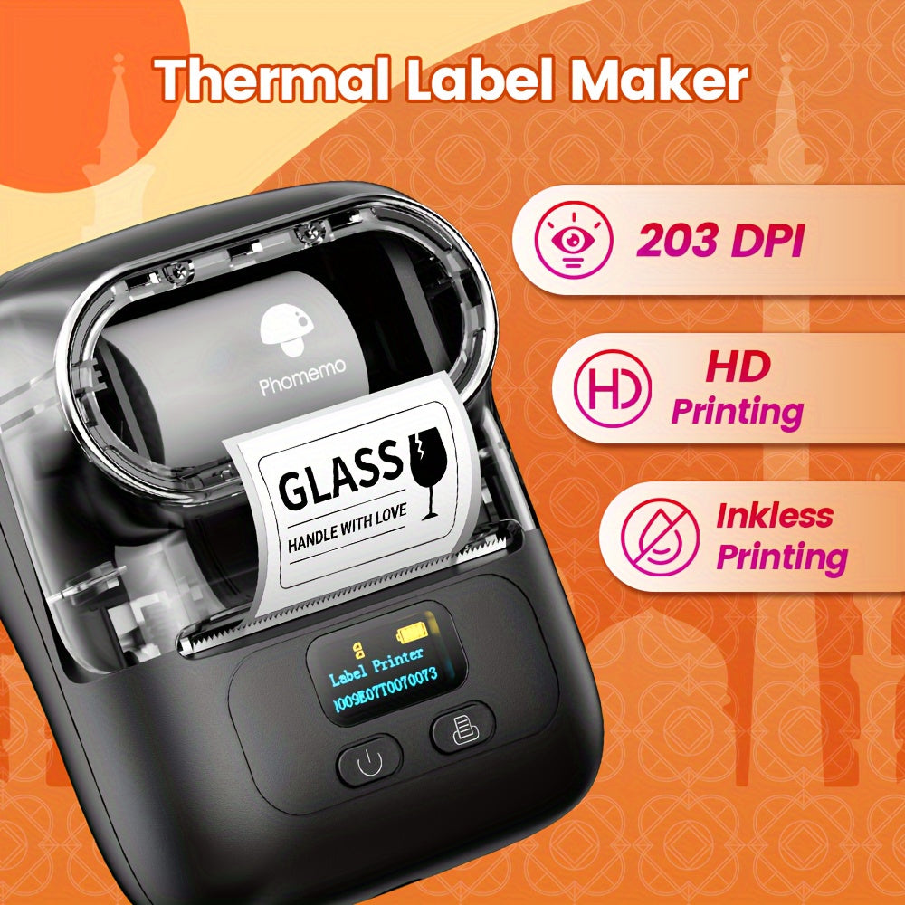 Wireless Thermal Label Printer for Business Office Use 40x30mm Labels