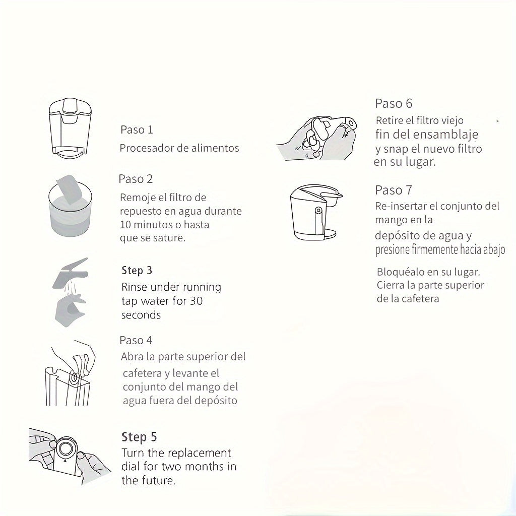 12 dona Qahva filtrlari Faollashtirilgan uglerod ko'mirli suv filtri mikrofiber