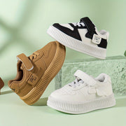 Baby Girls Sneakers Lightweight Breathable Spring Autumn Low Top PU PVC EVA Fabric